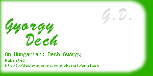 gyorgy dech business card